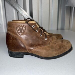 Ariat Kiltie Boots Women Size 6 1/2 M Heritage Lacer II Western